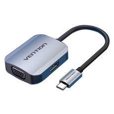 威迅TDI系列 Type-C 轉 HDMI+VgA 轉接器,鋁合金外殼, TDIHB, 1盒
