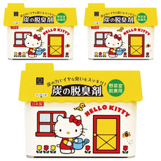 KOKUBO 小久保工業所 日本蔬菜室除臭炭, 可愛樣式設計, 有效去除臭味, 中、大型冰箱冷藏室都適用, 150g, 3個