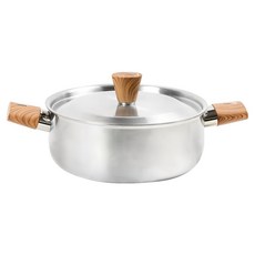 LMG 吉饗雙耳湯鍋, 22cm, 銀色, 1個