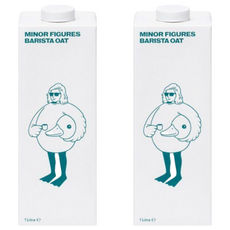MINOR FIGURES 小人物 燕麥奶 咖啡師精選, 不黏稠, 非糊狀, 植物奶口感濃郁, 1L, 2瓶