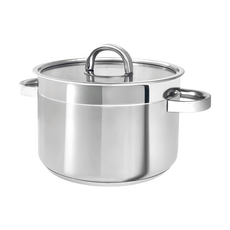 SILAMPOS 海洋深湯鍋 附蓋 2.2L容量 適用瓦斯爐/電磁爐/電爐/紅外線爐, 16cm, 1組