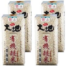 池上多力米 池上大地 有機糙米，保留米糠層及胚芽，富含膳食纖維、蛋白質、維生素B群及E群，台灣台東原產, 1.5kg, 4包