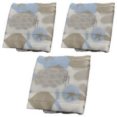 原田織物 七重棉紗蚊帳家事布 多款可愛花紋 吸水速乾 柔軟耐用, 30 x 30cm, 3件