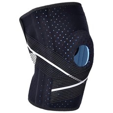 AD-ROCKET 環型透氣多重加壓減震膝蓋減壓墊, 矽膠保護墊, 雙邊彈力繃帶設計, 減震彈簧支撐, 50 x 22.5cm, 1個