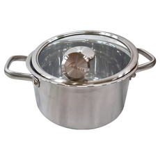 GELLIS 鵲利仕 Nordic系列 SUS304 含蓋節能一體成型雙耳煲湯鍋, 31cm, 銀色, 1個