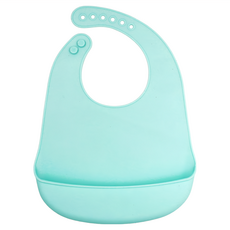 西松屋 Smart Angel 矽膠軟質接漏圍兜 - 藍色, 1件