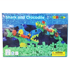 Morphun 積木 會動的鯊魚和鱷魚 Set 200個, 1盒, Multicolor