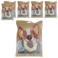 大嚐津 3.5吋 牛奶甜甜圈 (3入) 寵物零食, 牛皮, 6包