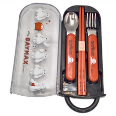 Skater Baymax 3合1餐具組, 筷子16.5cm 湯匙13cm 叉子13cm, 595974, 1組