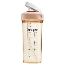 hegen PCTO 輕飲時光PPSU方圓型寬口吸管杯3.0, 嫣粉色, 330ml, 1個