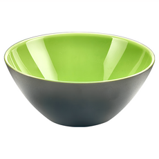 guzzini 雙色沙拉碗，20 x 8.5 cm，SAN食品級耐熱樹脂, 黑綠色, 1個