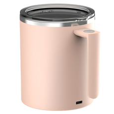 Mufasa 升級款電動磁力攪拌杯 粉色 360ml 自動攪拌 316不鏽鋼內膽 全機防水, miban2