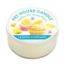 PET HOUSE 室內除臭寵物香氛蠟燭 小檸檬杯子蛋糕, 無添加色素、石蠟、石油，可重複使用, 43g, 1個