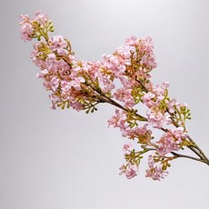 FLORAL M 初戀悸動丁香花復古櫻粉仿真花花材, 櫻粉色, 1個