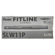 Pentel 飛龍文具 FITLINE 雙頭螢光筆 SLW11P, 粉彩黃, 10支