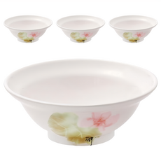 百貨 King 生意碗 美耐皿碗 13x5cm 台灣製, 彩荷, 4個