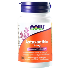 Now Foods 健而婷 紅藻萃取 含蝦紅素 4mg 60顆, 1罐