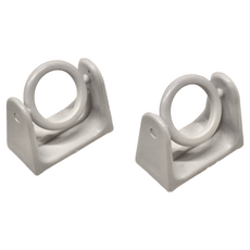 E.dot 伸縮桿架旋轉掛環 2入, 黏貼式, 360度旋轉, 5 x 4 x 2.7cm, 白色, 1組