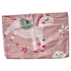 EmBrace 英柏絲 幼稚園午睡乳膠趴睡枕 粉紅獨角獸 乳膠印花枕, 45 x 30 x 5cm, 粉紅獨角獸 粉色