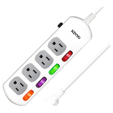 Kinyo 4開4插延長線, 3.6m, CG14412, 1個