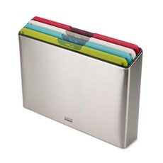 Joseph Joseph Folio系列分類砧板4件組 穩固耐用 色彩繽紛易區分 廚房收納好幫手, 1組, 4個砧板 + 收納盒