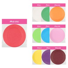 Uniart 彩色紙盤, 顏色隨機, 10個