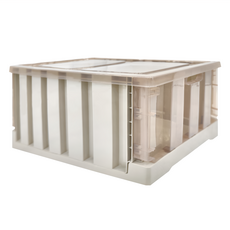 STYLE 格調 透明可折疊貨櫃收納箱, 透明色 + 白色, 1個