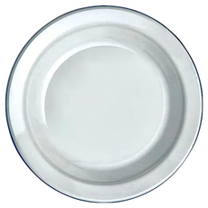 365methods 圓形琺瑯餐盤 鋼板造型 琺瑯塗層, 18cm, 灰色, 1個