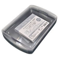 NAKAYA 日本磨砂玻璃風格盤子 托盤 6個, 透明 + 黑色, 1組