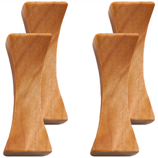 邸家本舖 原木筷架 Set 典雅木紋 質感絕佳 堅固耐用 表面光滑不傷手, 淺色, 4個