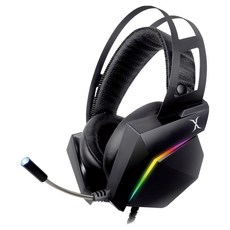 FOXXRAY 狐鐳 異星響狐 USB電競耳麥, 50mm 驅動單體, 虛擬7.1聲道, RGB燈光效果, 柔軟耳罩, FXR-SAU-36, 黑色