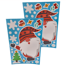 聖誕靜電貼 PVC靜電膜, 小聖誕老人(6款套裝), 29.3 x 19.6cm