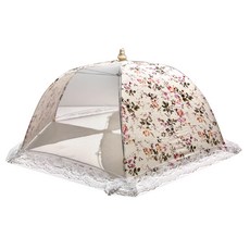 碎花餐桌罩 PBF0065，65 x 23cm，防蚊蟲食物罩，餐桌裝飾罩，廚房收納罩, 1個