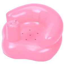 葉子小舖 加大款充氣嬰兒學坐椅 寶寶沙發, 粉色, 1個