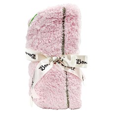 Bonne Nuit 洞洞澎澎巾 15%尼龍 85%聚酯纖維 尺寸106cm(W) x 103cm(H) 台灣製造, 粉紅色 + 綠邊, 1條