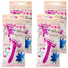 多可樂客 3刀片除毛刀, 3支, 4組