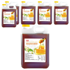 尋蜜趣 蜂蜜風味糖漿,6桶,3kg,大容量裝，適用於各式飲品與甜點