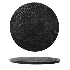WANDU 瓦讀 石紋平板展示圓盤 12吋 黑色 餐盤, 1個