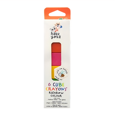 haku yoka 方塊蠟筆 彩虹色, 6色, 1盒