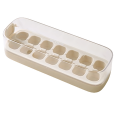 ecoco 意可可 高質一體式密封按壓倒冰盒 14格, 象牙白, 1個