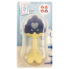 Snow Bear 小白熊 全矽膠水果造型 固齒器, 一體成型無接縫, 無毒無雙酚A, 可站立防吞設計, 保護盒, 葡萄, 1個