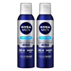 NIVEA 妮維雅 男士光滑剃鬚慕斯 深剃，肌膚護理成分配合, 195g, 2瓶