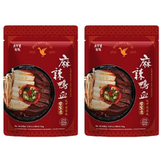 大甲佳旭 麻辣鴨血豆腐, 中藥材熬製, 100%純鴨血, Q彈滑順, 非基改板豆腐, 飽滿多汁, 450g, 2包