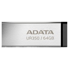 ADATA 威剛 USB3.2 隨身碟 UR350 銀黑色 64GB 高速傳輸 輕巧便攜, 1個