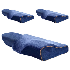 J-bedtime 床寢時光 3D釋壓止鼾透氣蝶型枕頭, 深藍色, 3個