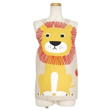 日本 friendshill 獅子 可愛造型棉質兒童圍裙套裝 烘焙繪畫防污
