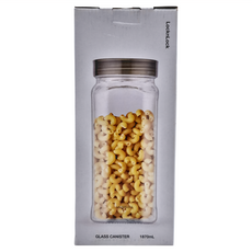 炫彩玻璃儲物罐 LLG103GRN 綠色, 1.87L, 1個