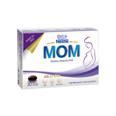 雀巢 MOM 孕哺營養膠囊 維生素 礦物質 DHA, 30顆, 1盒