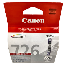 Canon 佳能 原廠墨水匣 CLI-726 GY 台灣地區專用, 灰色, 1個