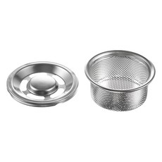 Tamsaa 304不鏽鋼流理台濾水蓋142mm+濾網134x59mm組,有效過濾廚餘,防止水管堵塞,輕鬆保持廚房清潔, #PL04002233470, 1組